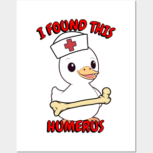 Funny duck is a nurse with a joke Posters and Art